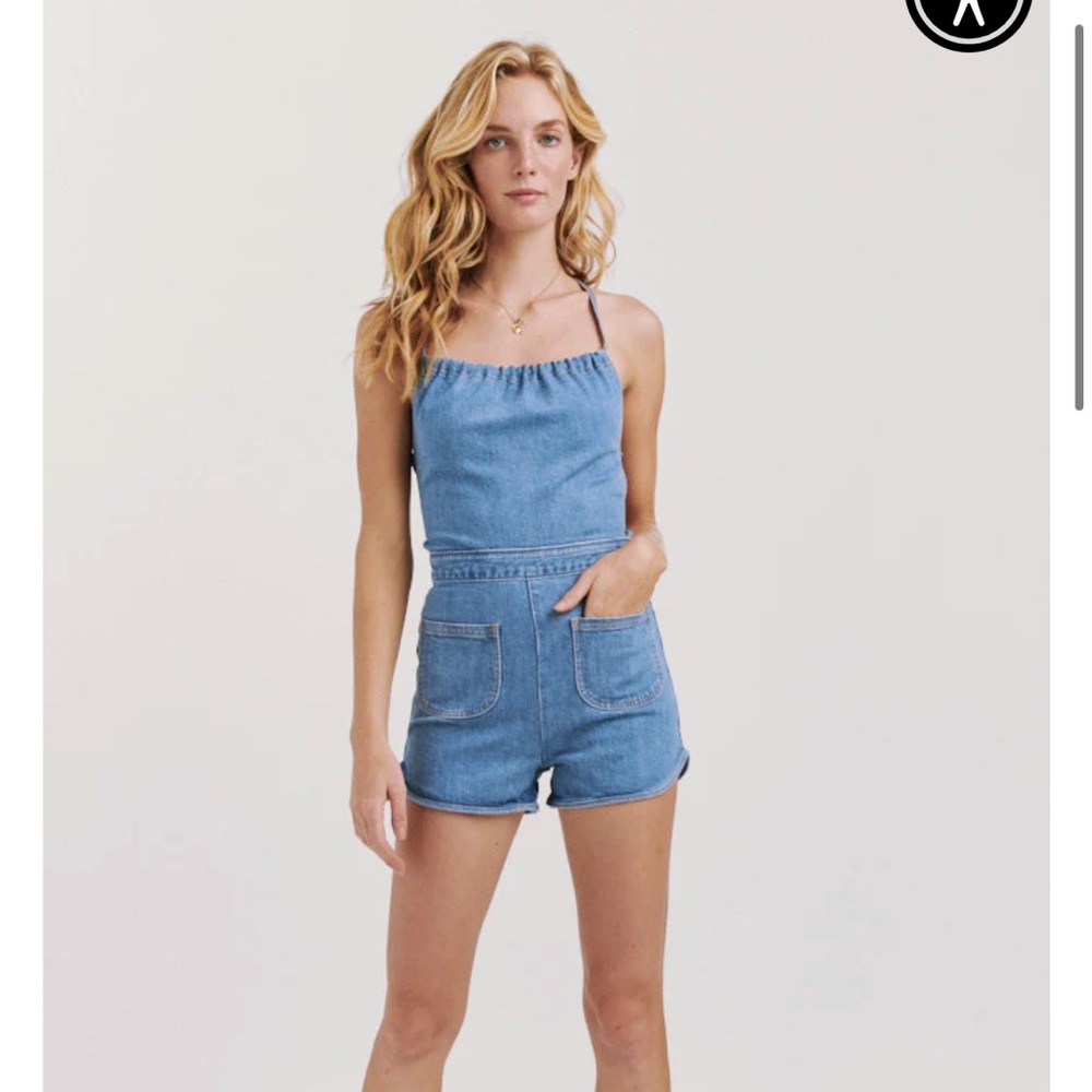 NWT -Stoned Immaculate Denim Romper XS